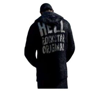 NWT Rockstar Original 'Hell' Black Track Suit Hoodie & Pants Small